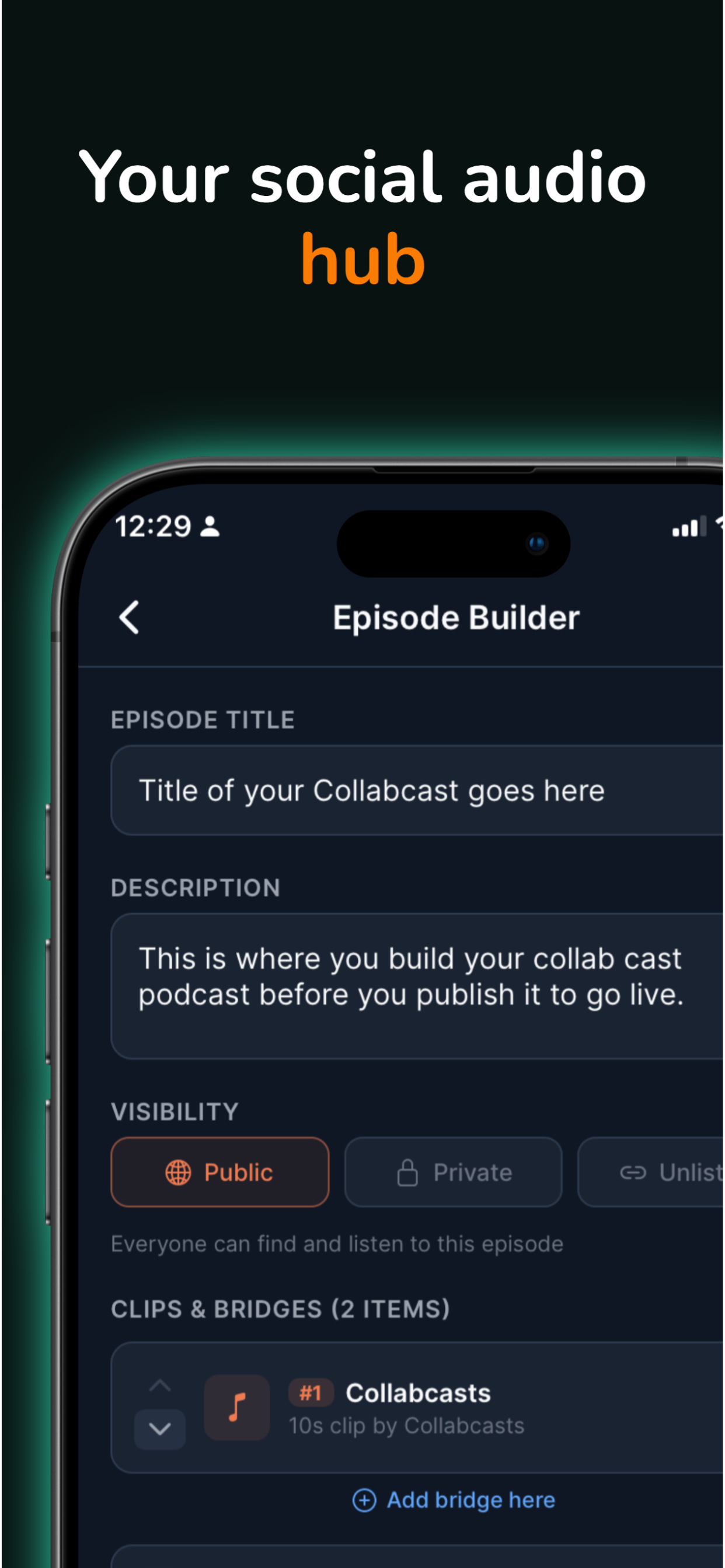 Episode builder
