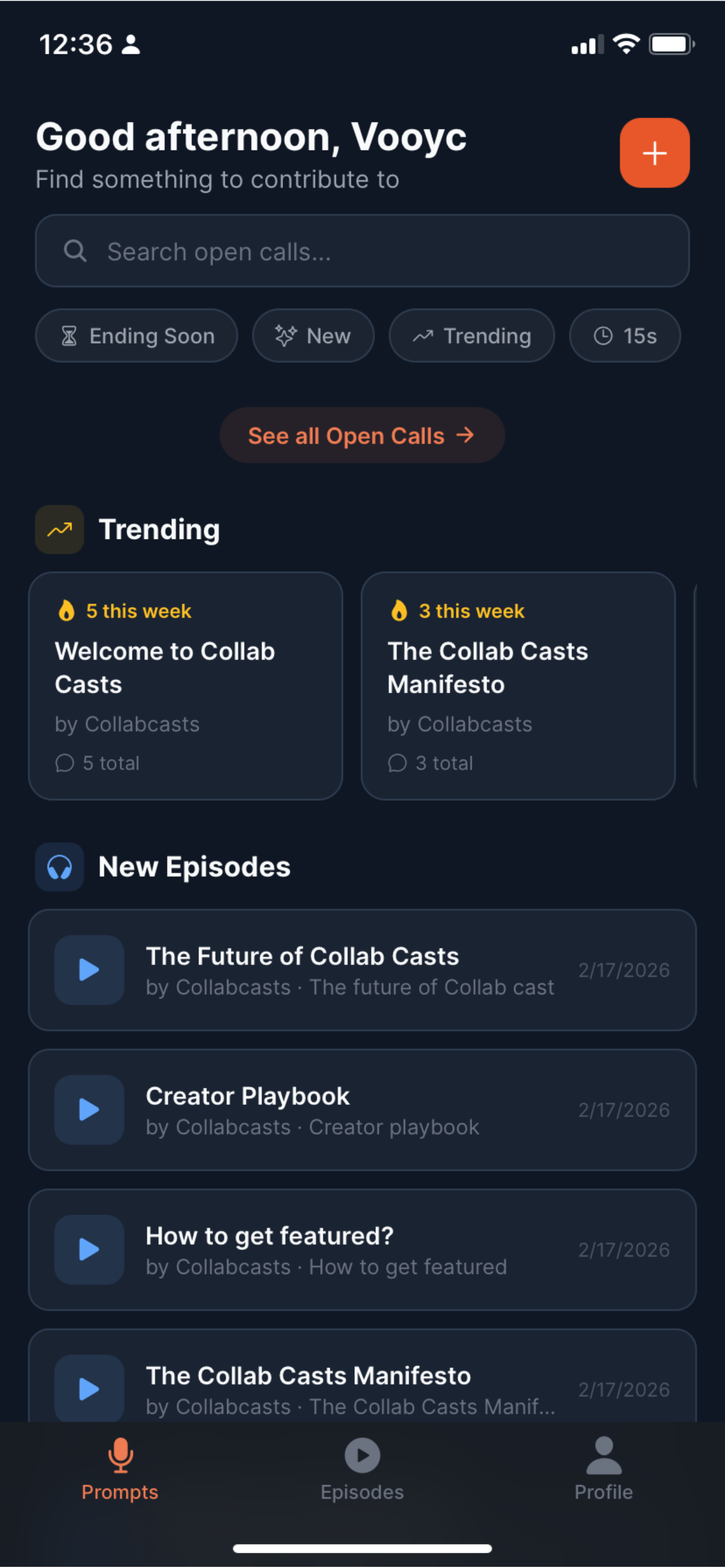 Browse prompts and discover new topics