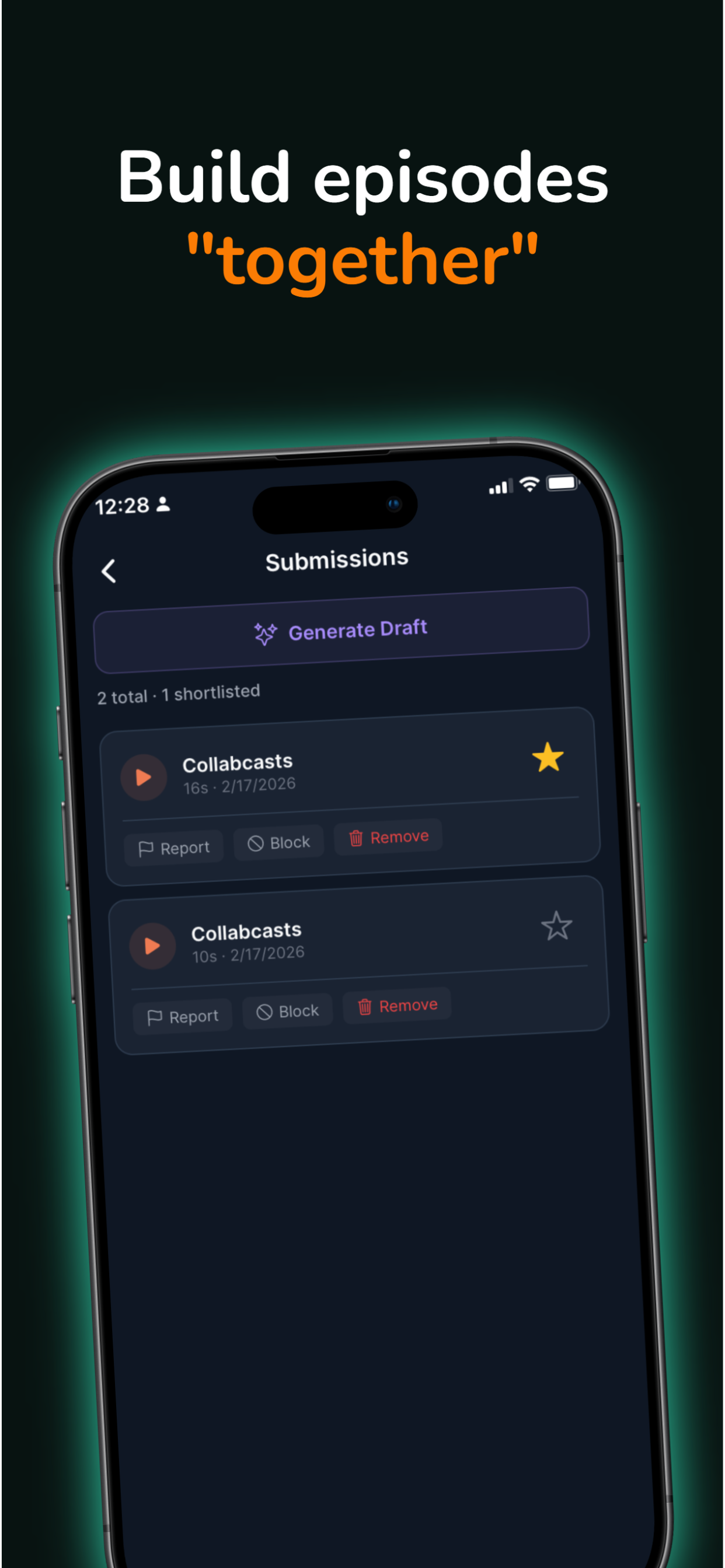 Review voice submissions